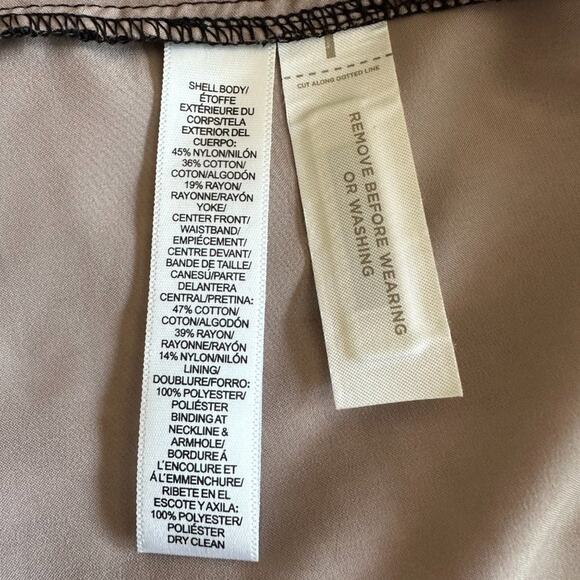 LOFT Lace Dress Sleeveless Shift Black Tan Size 4 Dark Fairy Grunge Romantic - Picture 9 of 13